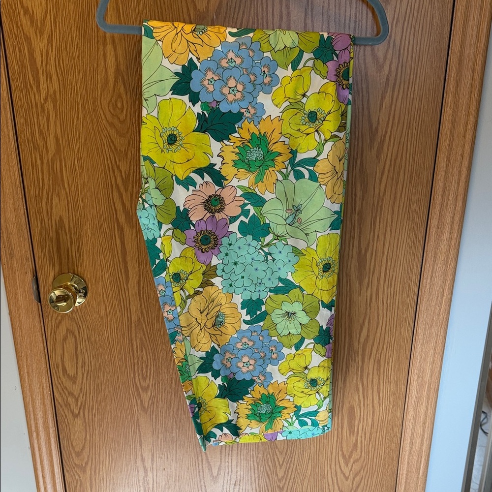 ASOS EDITION cotton tapered pants in retro floral print
